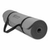 Gaiam Essentials, dicke Yogamatte, Fitness- und Trainingsmatte mit leicht zu verwendendem Yogamatten-Tragegurt, 183 cm L x 61 cm B x 1 cm dick